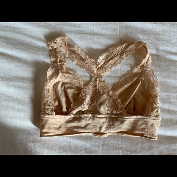 Nude Lace and Cotton Bralette - Picture 2 of 2